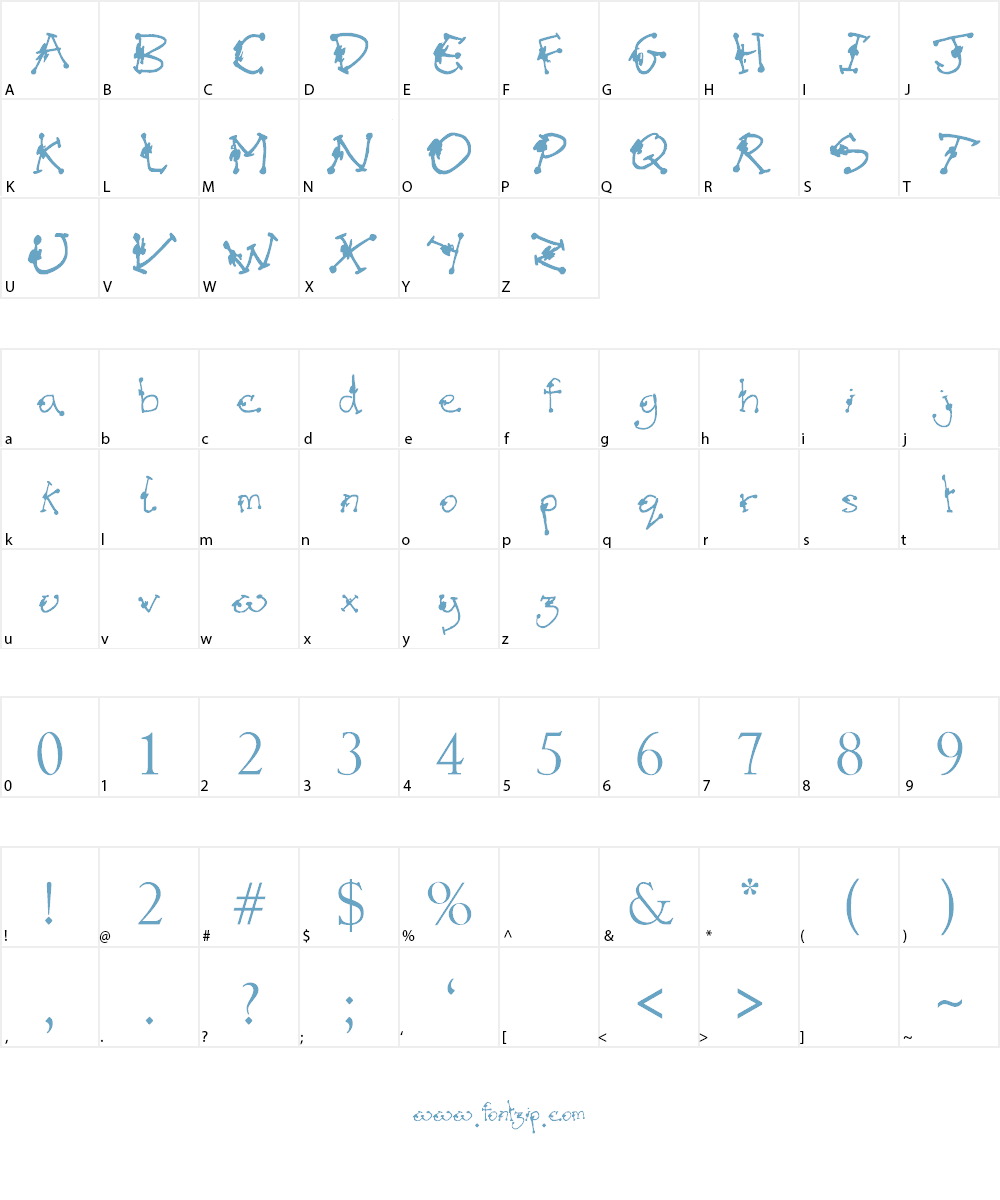 Alien Mutations Begin Font Character